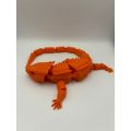 Articulated Red-eyed crocodile skink - 3d Printed 38cm (Orange)