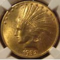 1932 Indian Head Gold $10 NGC Graded MS62