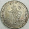 1937 Union of South Africa Shilling-Colourful AUNC