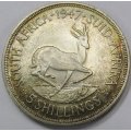 1947 Union of South Africa 5 Shillings  -Lovely toned UNC