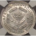 1952 Union of South Africa 6 Pence NGC graded MS66
