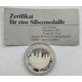 Beautiful Fine Silver German commemorative Proof medallion 15 grams 999 BOX +COA