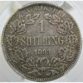 1893 ZAR Shilling PCGS Graded VF35