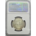 1943 Union of South Africa 2  Shillings NGC Graded AU58