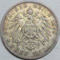 1895 J German States HAMBURG  5 Marks