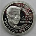 1993 Long Walk To Freedom Mandela Nobel Peace Prize  Sterling Silver 1 OZ Medallion