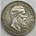 German States: Prussia 2 Marks 1888A `UNCIRCULATED`
