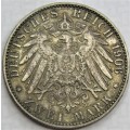 German States: Hamburg 2 Marks 1906J