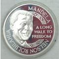 Mandela Nobel peace Prize 999 Silver Proof medallion