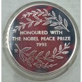 Mandela Nobel peace Prize 999 Silver Proof medallion