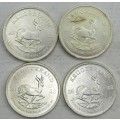 4 x 1 Ounce Silver Kruger Rands 3x2022,1 x2020-Bid is for all 4