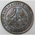 1931 Union of South Africa   1/4  Penny