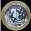 1997 Republic of South Africa Silver 2 1/2 cents SEAHORSE TICKEY (Sealed)