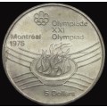 1976 Canada 5 Dollars Montreal Olympics-UNC