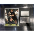 Rugby Frame Signed by Justin Marshall