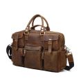 Large brown Leather bag for men messenger bag shoulder bag mens Laptop Bag