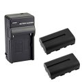 7200mAh Li-ion NP970/F960Replacement Battery(2 Pack) with Recharge Charger for SONY