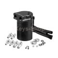 300ML Engine Oil Catch Can Reservoir Tank Cylinder Baffled Aluminum with Adapter