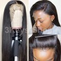 Straight Lace Front Wigs Human Hair (22 inch) Human Hair Wig with Baby Hair Pre Plucked Natural Hair