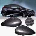 2 PCS Carbon Fibre Wing Door Rearview Mirror Cover for Ford for Fiesta MK7 2009 2010 2011 2012 2013