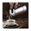 Steel Stove Top Espresso Coffee Maker - 4 Cups