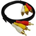 Mobomart High Grade 3RCA to 3RCA A/V Cable - 1.5M