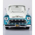 Motormax  1:24 1957 Get Low Chevy 3100 Stepside  Turquoise Met.