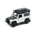 Welly  NEX 1:24 Land Rover Defender w/ Roof Rack & Snorkel  White/Black
