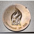 1973 Centenary of the birth of CJ Langenhoven FAK commemorative medallion.