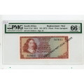 One Rand Replacement Note Z11 PMG Graded 66 Gem Uncirculated.
