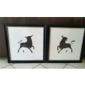 Inna Panasenko Limited Edition Framed Bull Art prints Set (La Corrida I and Iii)