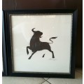 Inna Panasenko Limited Edition Framed Bull Art prints Set (La Corrida I and Iii)