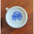 BURLEIGHWARE Blue Willow pattern Demitasse coffee cup and saucer 1930`s