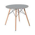 Dining Set / Suites - Rounded Table with Four Chairs - Grey Colour