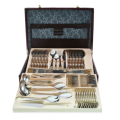 72 Piece Stainless Steel Cutlery Set with Faux Leather Case