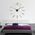 Modern DIY Large  3D Wall Clock (Home Decor) Gold