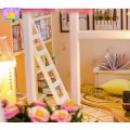Miniature Wooden DIY Doll House with Furniture
