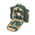 Riva 2 Person Travel Picnic Backpack with Utensils, Plates, Cloth Napkins, and Glasses