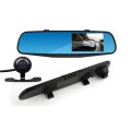 HD 4.3 inch Vehicle Rearview Parking Assist Camera with Mirror + Front Dash Camera