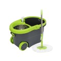 iSpin Mop Includes Bucket with Wheels - 360 Degree Rotation, Stainless Steel Basket
