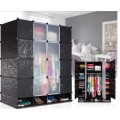 Hazlo Large DIY Cubical Wardrobe Closet Cupboard with Shoe Compartment
