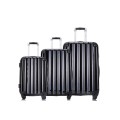 3 Piece ABS+PC Hard Luggage Trolley Bag Set (Small, Medium, Large) - Red  [Second Hand]