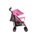 Baneen Baby Stroller Pram with Lift Up Foot Rest, Shopping Basket, Multi-position Backrest - Pink