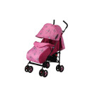 Baneen Baby Stroller Pram with Lift Up Foot Rest, Shopping Basket, Multi-position Backrest - Pink