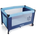 Folding Baby Crib Cot with Wheels (Playpen) - Blue
