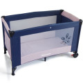 Folding Baby Crib Cot with Wheels (Playpen) - Blue