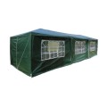 3 x 9m Gazebo Folding Tent Marquee w/ Side Walls - Green