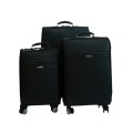2 Piece PU Leather Trolley Luggage Bag Set - Black [Second hand] PLEASE READ