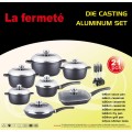 21 Piece Die Cast Aluminum Cookware Pot Set - Non Stick