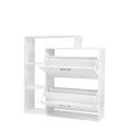 Two Compartment Shoe Storage Cabinet With 3 Display Shelves - Full White [Second Hand]